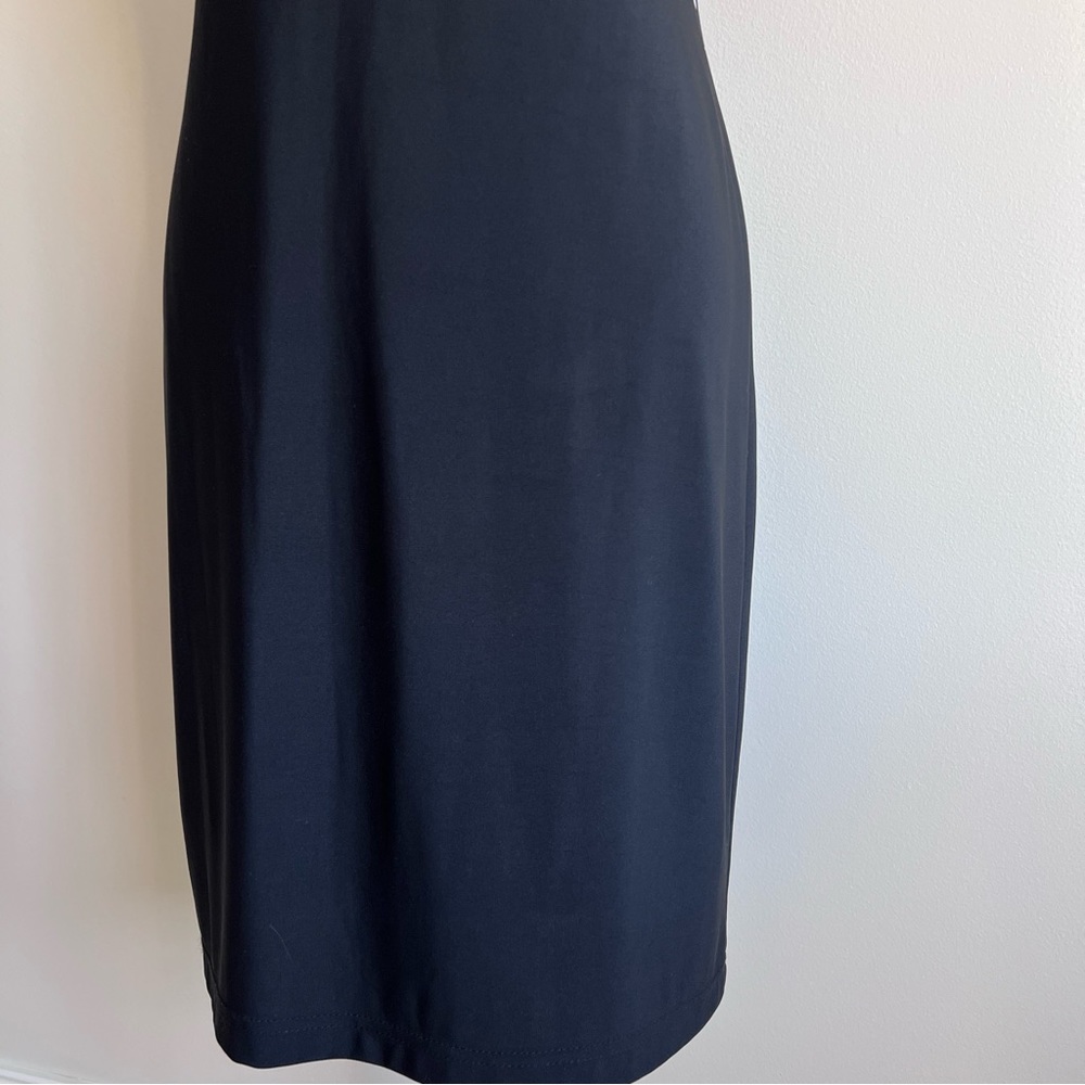 Joseph Ribkoff Black and Purple Midi Dress - Picture 8 of 10